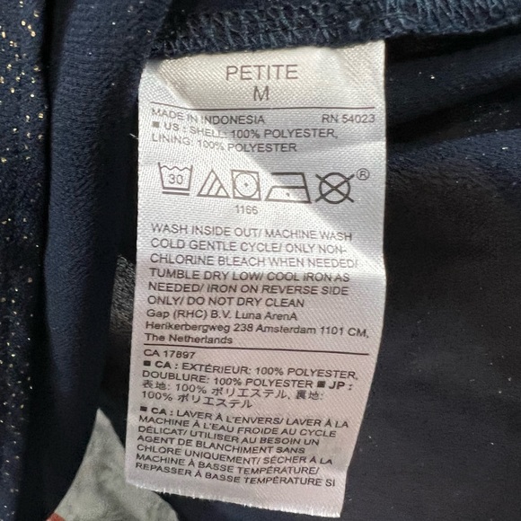 Banana Republic Navy Blue sheer dress with gold speckles - Picture 10 of 14